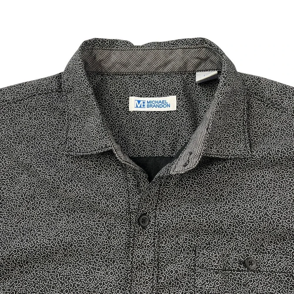 Michael Brandon Mens Patterned Casual Button Down Shirt, Michael Brandon 527